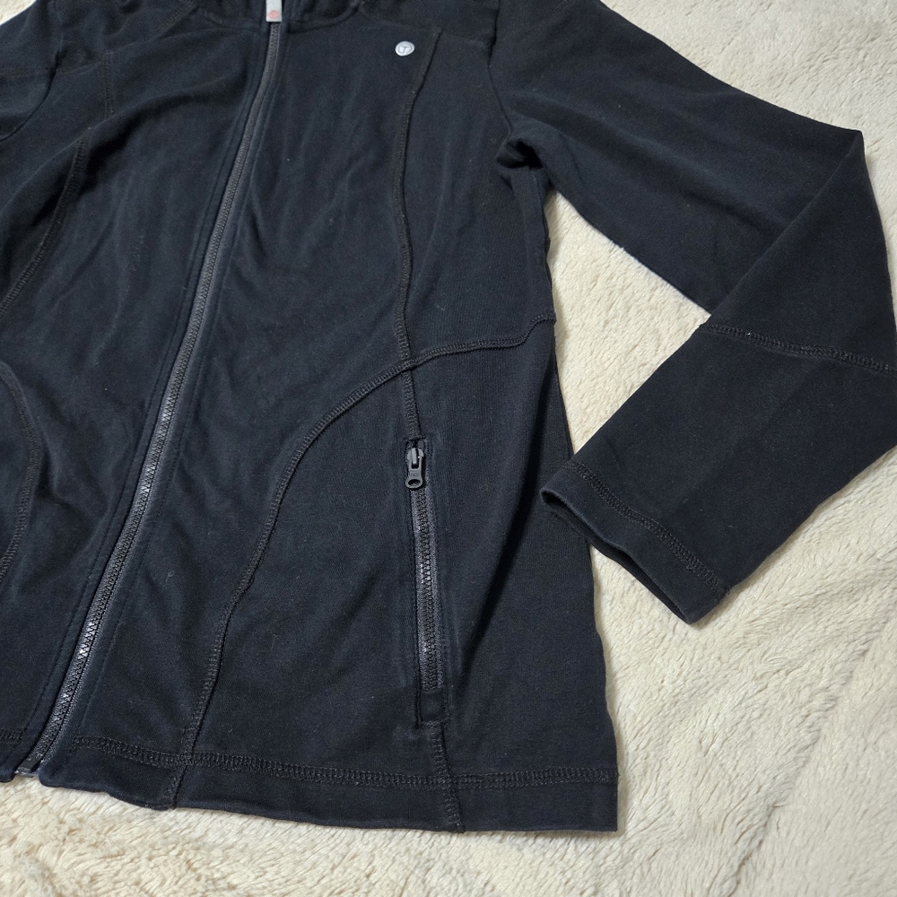 T by Talbots Jacket Lightweight Mockneck Black Stretch Performance Petite M PM - Picture 8 of 8